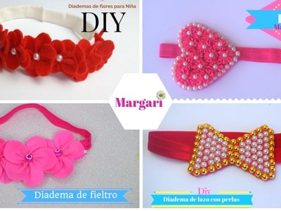 Diademas de fieltro para niñas 4 ideas ????| Margari