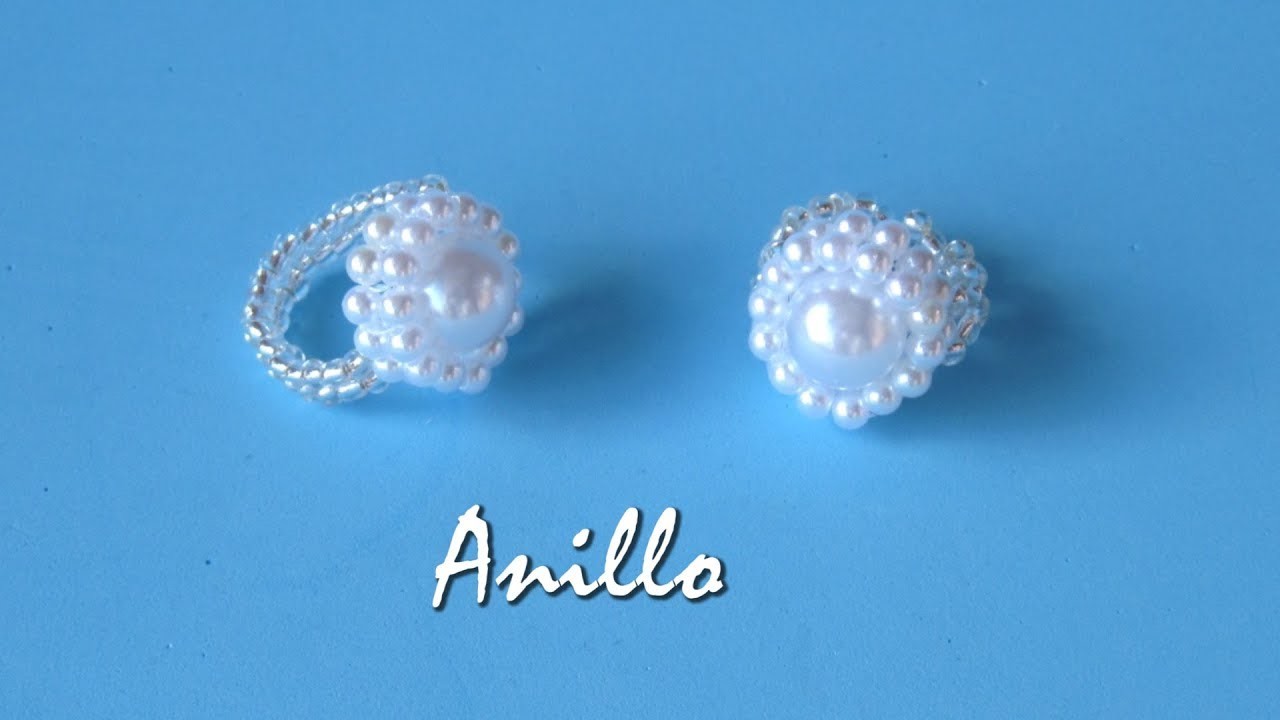 DIY - Anillo todo perlas para novia - All pearl ring for girlfriend
