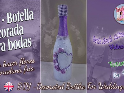 DIY Botella decorada para bodas