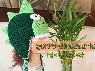Gorro Dinosaurio Tejido a Crochet.Ganchillo