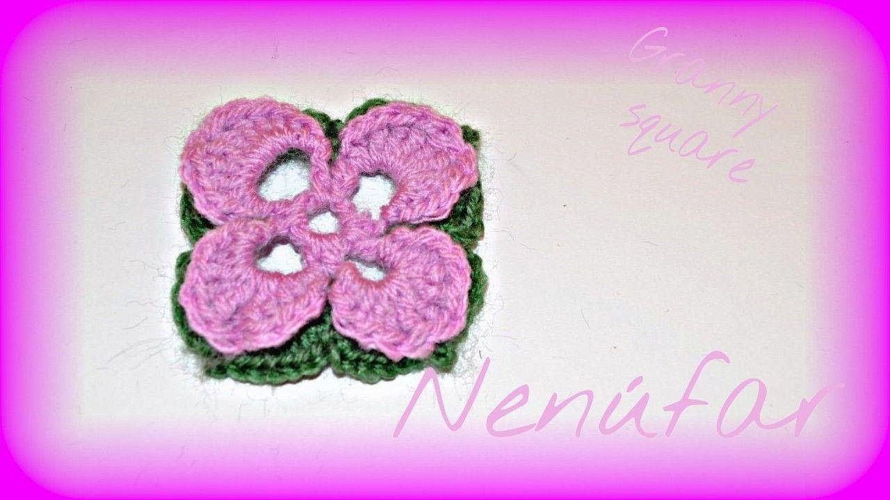 Granny square Nenúfar || Crochet o ganchillo.