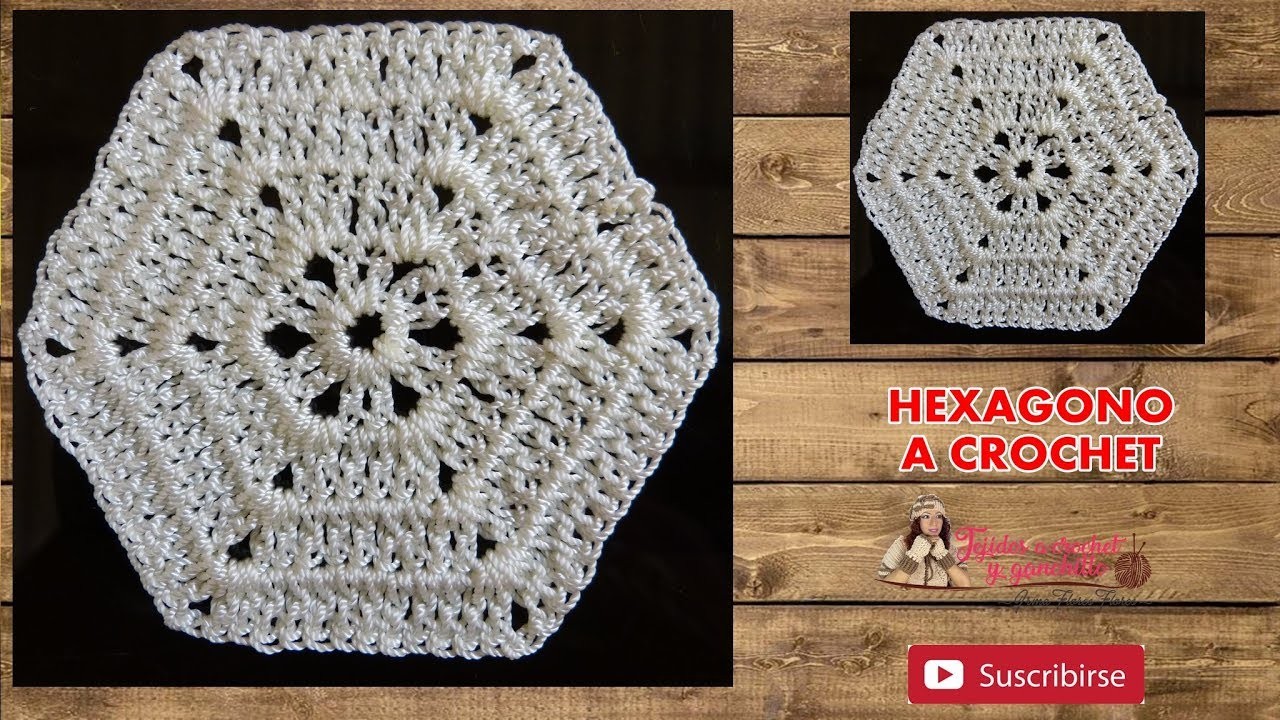 HEXAGONO  a crochet fácil y rápido de tejer