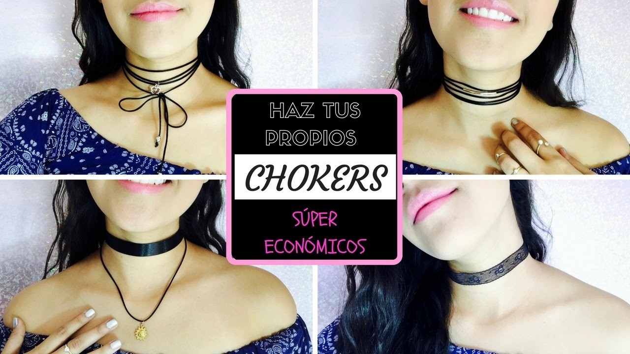 ¡HAZ TUS PROPIOS CHOKERS! (collar) económicos y a la moda