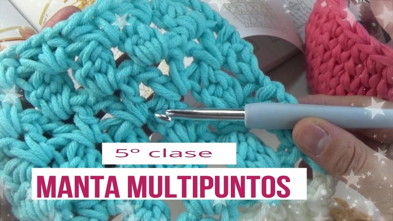 Manta multipuntos en crochet | clase 5º |manta multipuntos en ganchillo