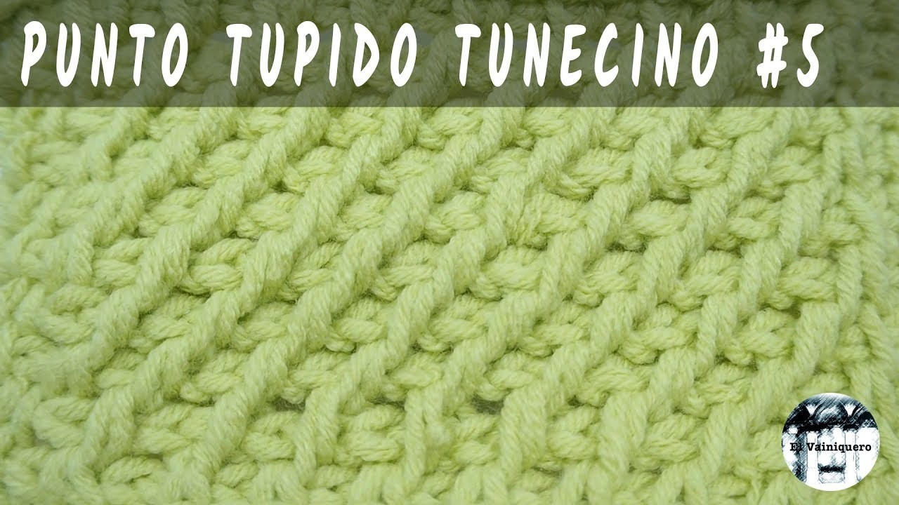 Punto tupido tunecino #5 - Crochet tunecino - Ttunisian crochet - Tutorial paso a paso