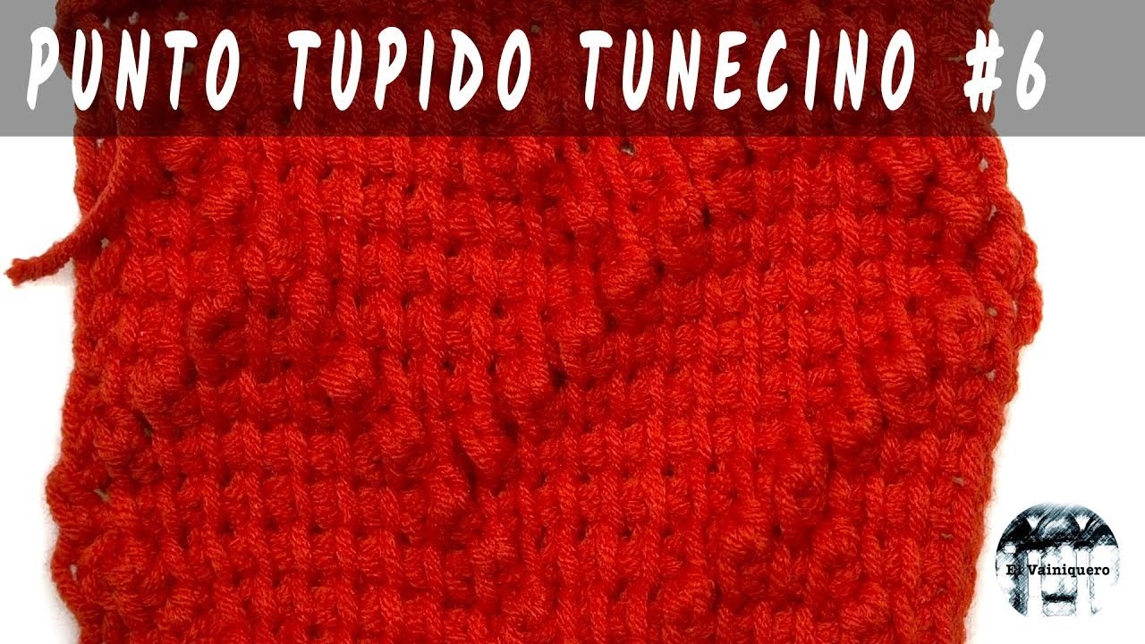 Punto tupido tunecino #6 - Crochet tunecino - Tutorial paso a paso
