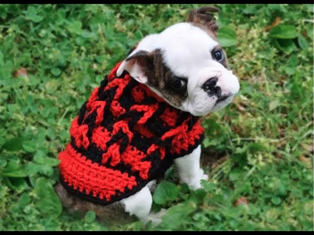 Suéter para perros tejidos a crochet