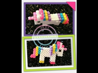 Unicornio 3D hama beads HD