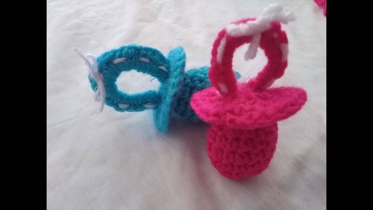 #2 chupón en crochet para baby shower