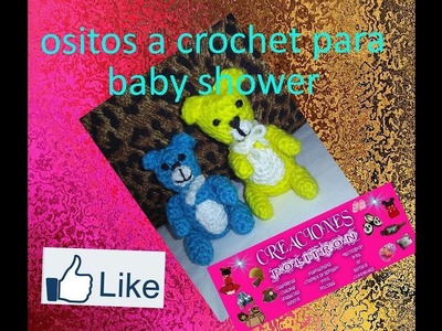 #5 de 5 osito a crochet  para baby shower