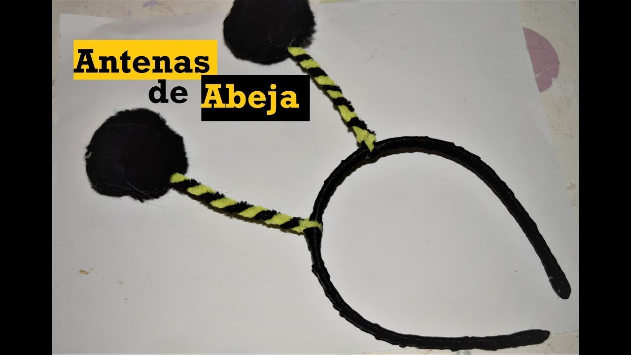 Antenas de Abeja - Diadema decorada #3 - Tutorial - DIY - AnabelMonGar