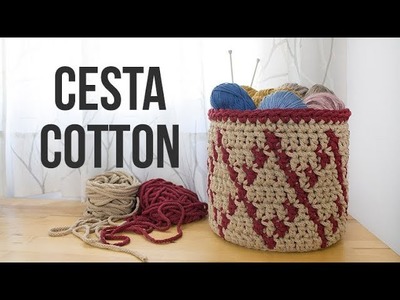 Cesta de crochet XL con Cotton