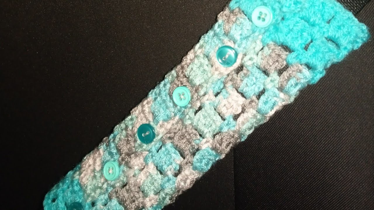 Cobertor para cinturón de auto a Crochet