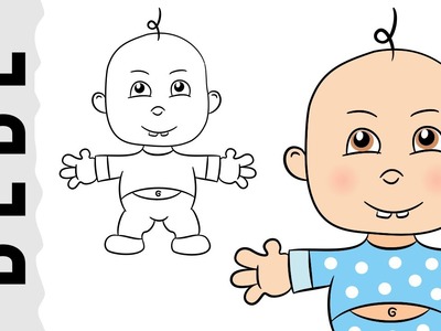 Como dibujar un Bebé paso a paso con dibujart.com