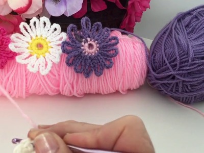 Como hacer Margaritas Faciles en Crochet (Flor #8)