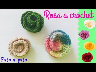 Como hacer rosa a Crochet paso a paso. Ganchillo Flor #2. Rose crochet
