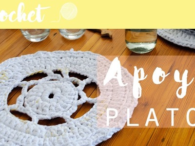 Como hacer un apoya platos a crochet con totora