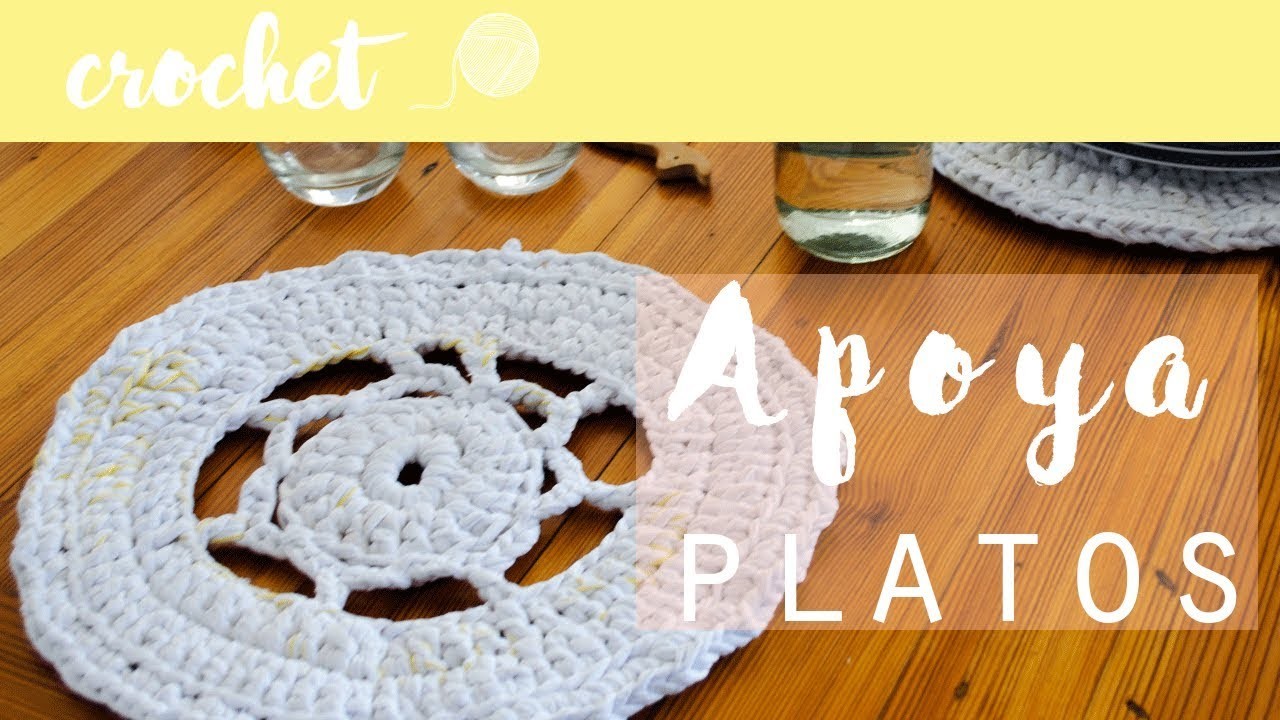 Como hacer un apoya platos a crochet con totora