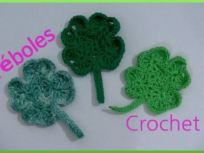 Como hacer un TREBOL de 4 hojas en tejido #crochet o ganchillo (tutorial paso a paso) Moda a Crochet