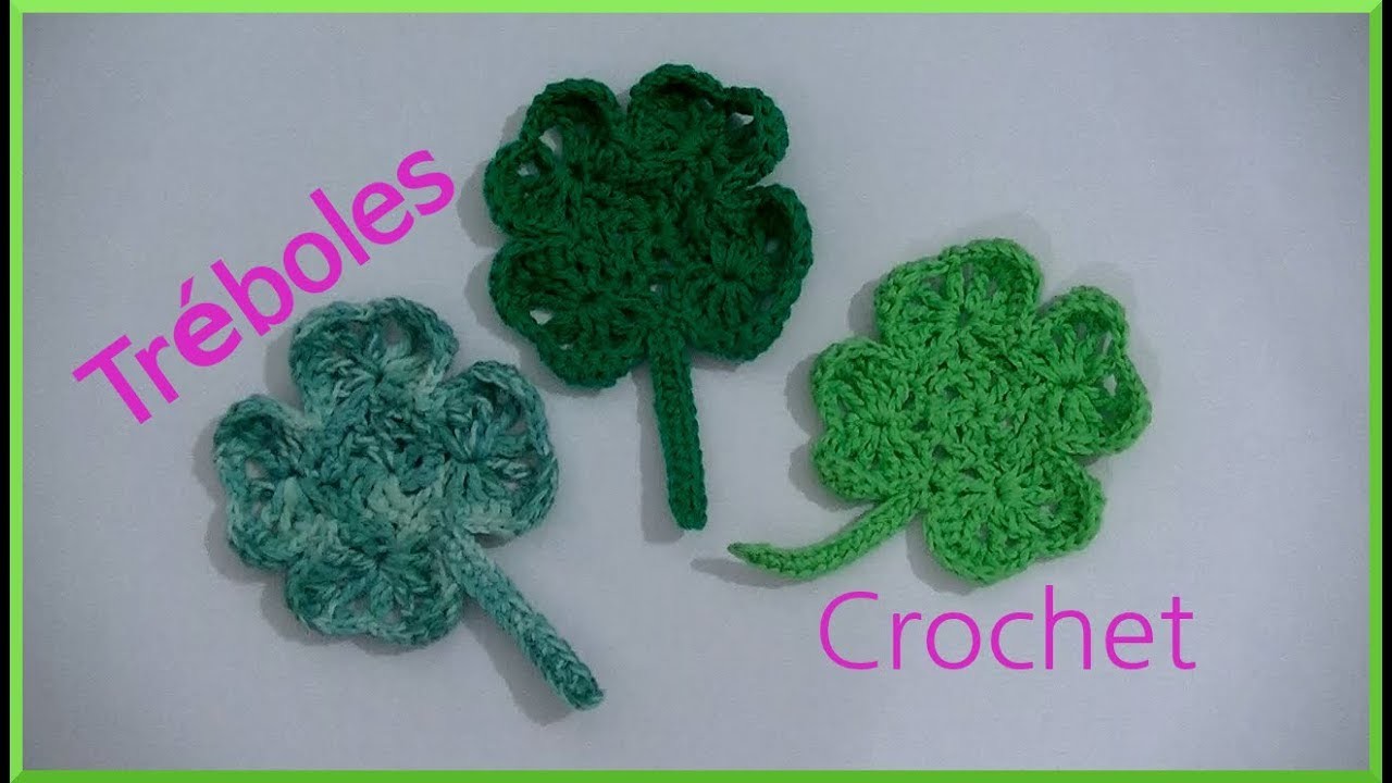 Como hacer un TREBOL de 4 hojas en tejido #crochet o ganchillo (tutorial paso a paso) Moda a Crochet
