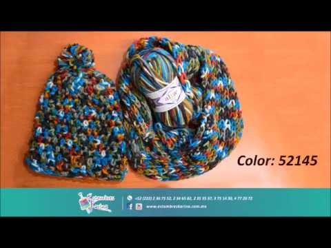 Cómo tejer una bufanda en agujas fácil y rápido, Alize Superlana Multicolor - Estambres Karina