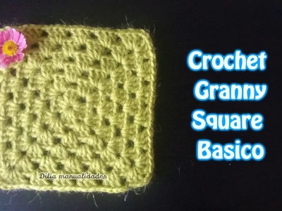 Cuadrado 6 Granny básico. Crochet muy facil