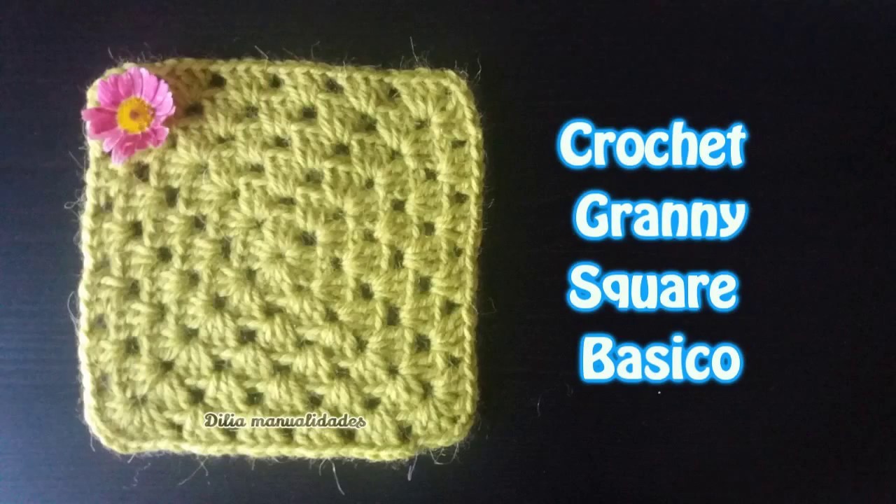 Cuadrado 6 Granny básico. Crochet muy facil