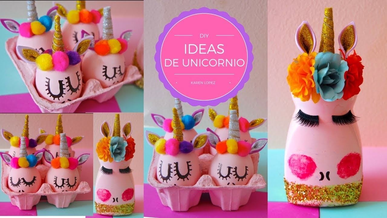 DIY 2 ideas decorativas de unicornio super faciles