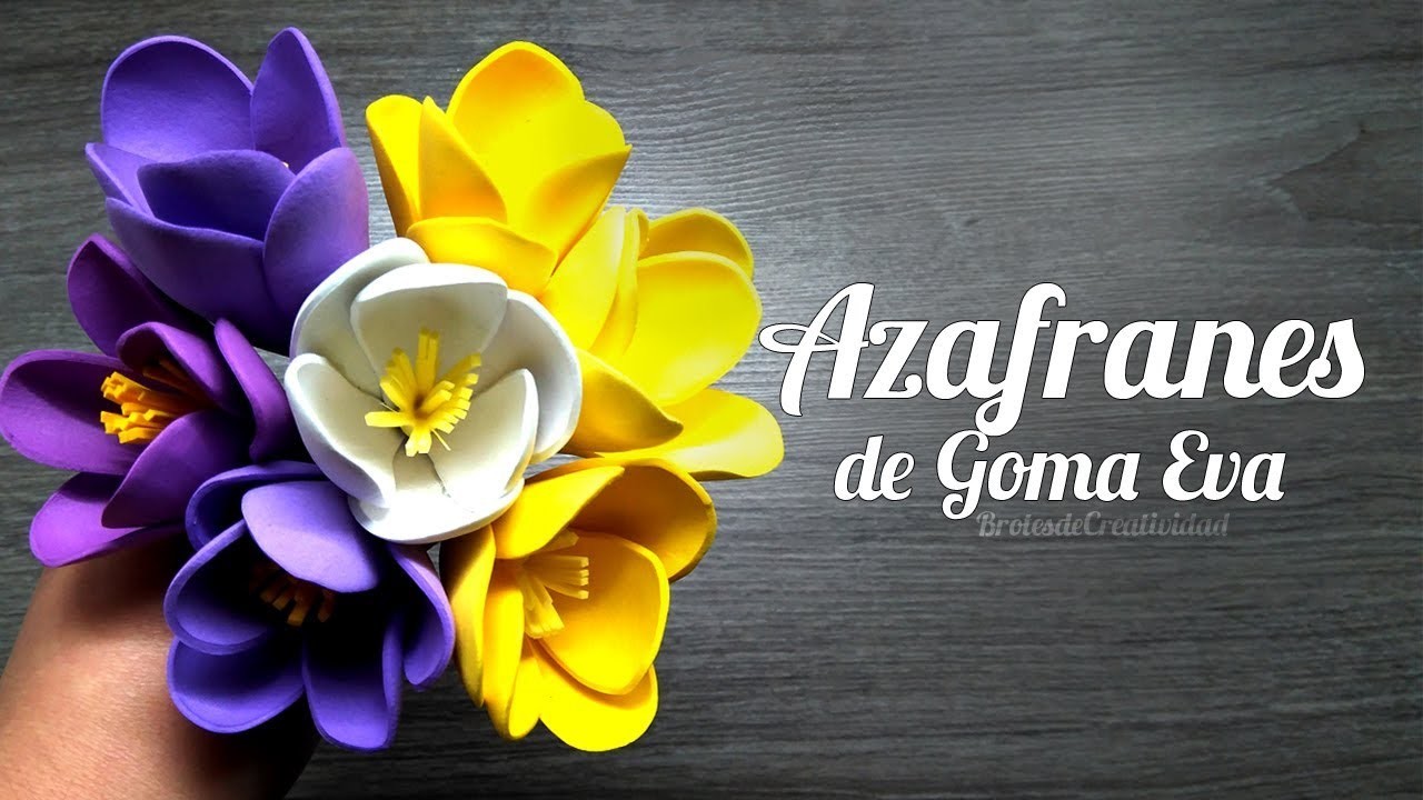 Flores de Goma Eva | Foamy: Azafranes ~ Brotes de Creatividad