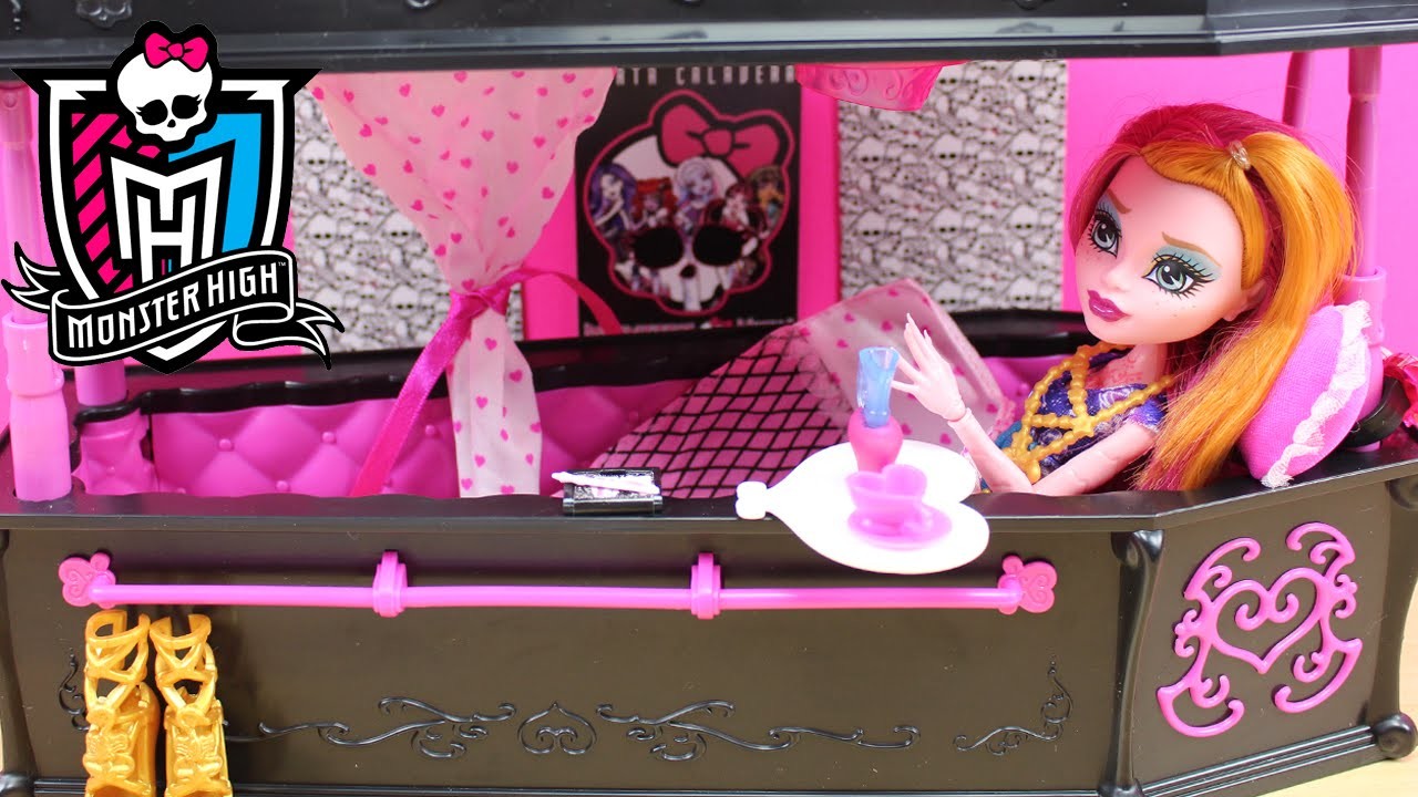 Joyero transformable en cama MONSTER HIGH | Cama de Draculaura | Juguetes Monster High