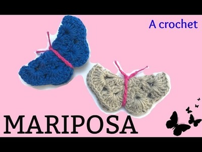Mariposa tejida Crochet. Ganchillo.Crochet Butterfly