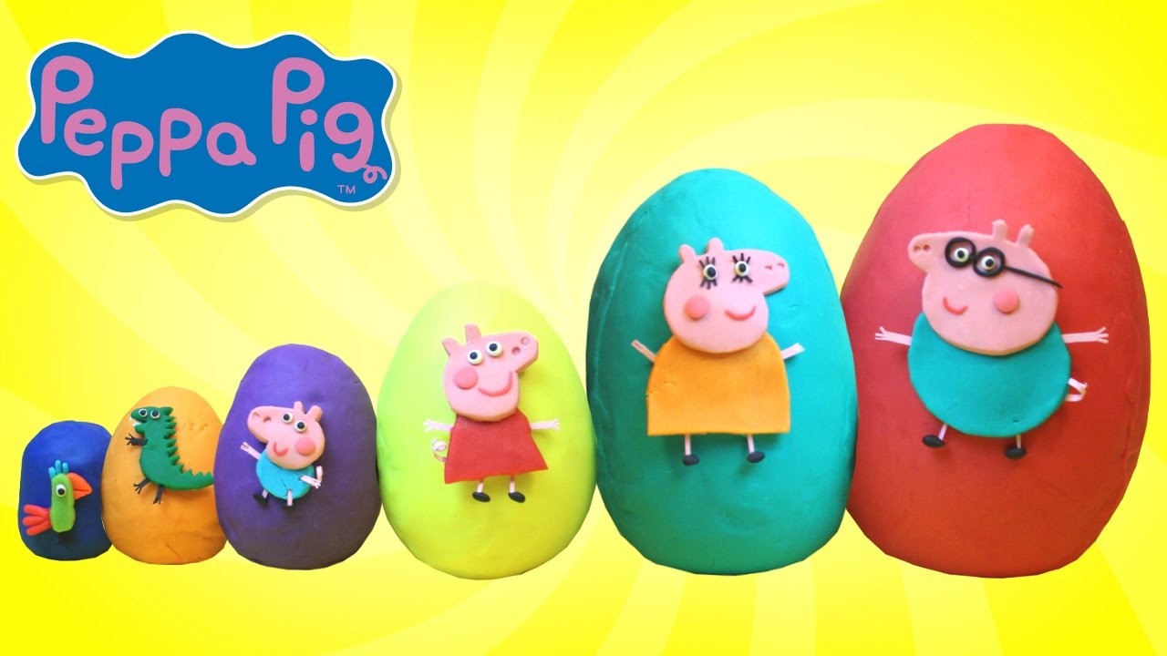 Más Pequeños a Los Más Grandes con Los Huevos Play Doh de Peppa La Cerdita