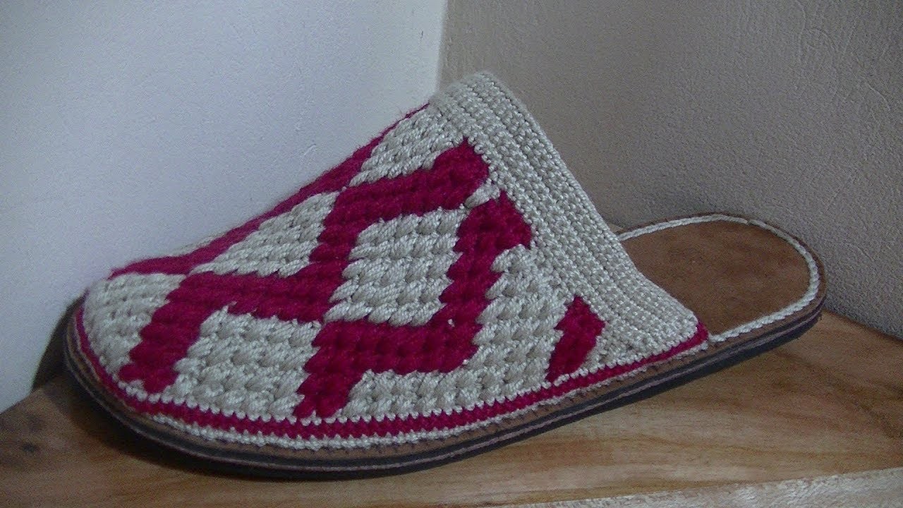 PANTUFLAS EN CROCHET