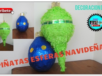 Piñata esferas navideñas  decoracion dianis