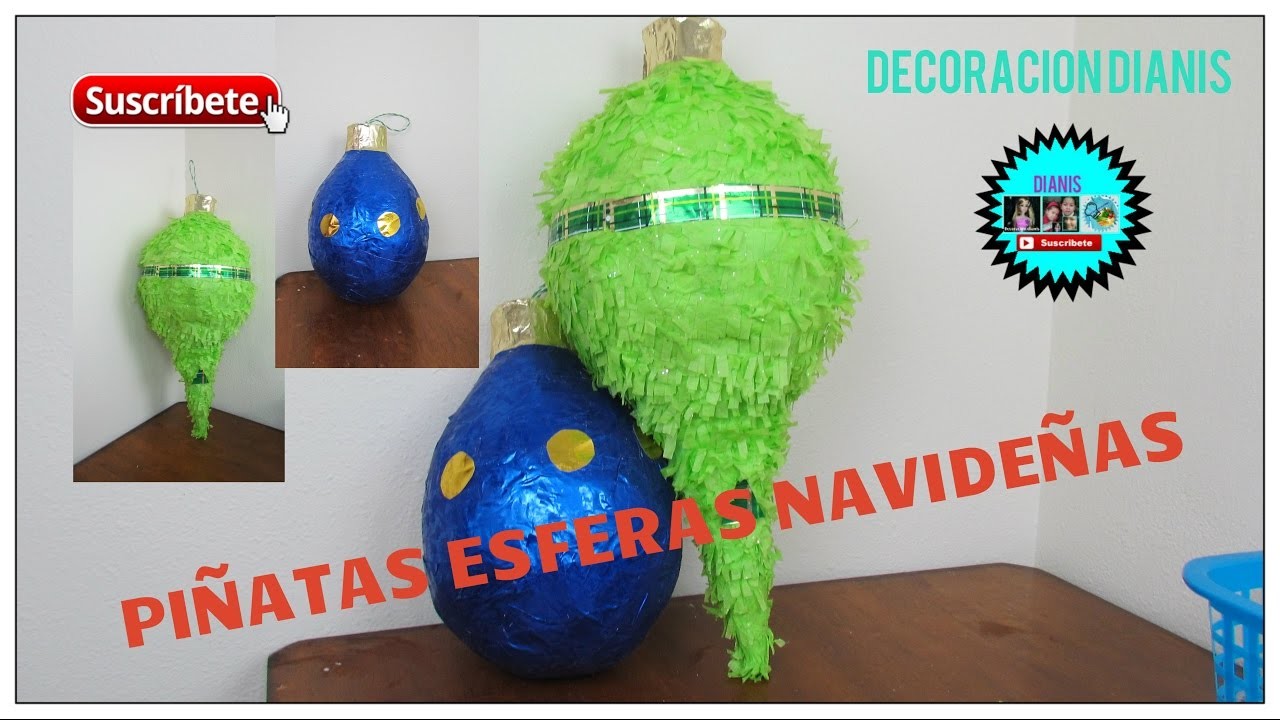 Piñata esferas navideñas  decoracion dianis