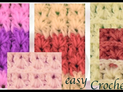 Punto primavera en relieve tejido a Crochet  tallermanualperu