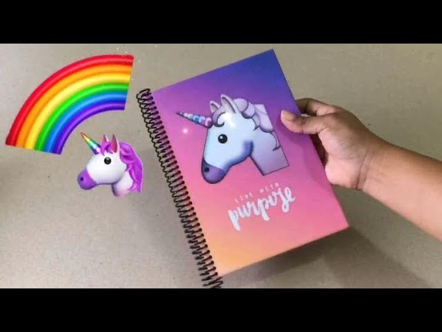 REGRESO A CLASES 2018. Cuaderno unicornio de lineas para IMPRIMIR