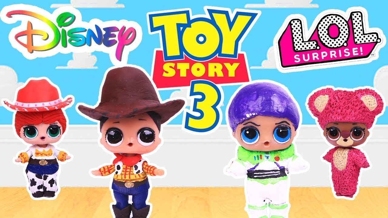 TOY STORY 3:Woody, Buzz Lightyear, Jessie y Lotso Transformación LOL Sorpresa -Juguetes Fantásticos