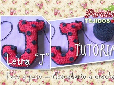 Tutorial Crochet ganchillo letra J - paso a paso abecedario
