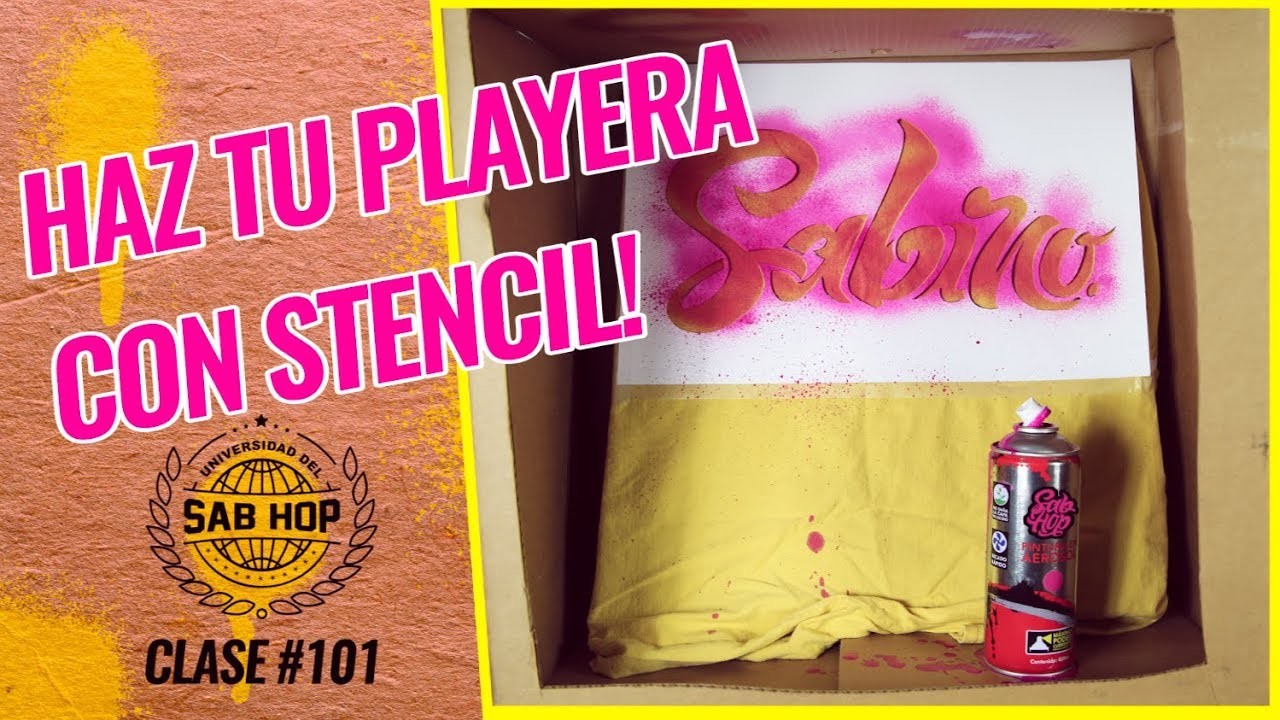 Universidad del Sab Hop - Clase #101: Playera con "Stencil" Tutorial (DIY)