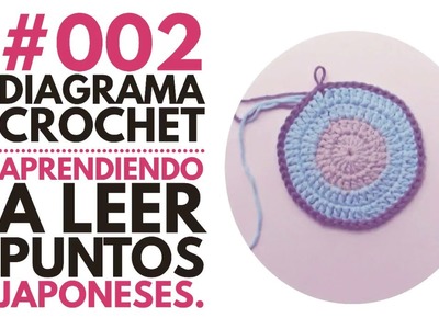 #002 Diagrama crochet  Aprendiendo a leer puntos japoneses ganchillo  Coaster