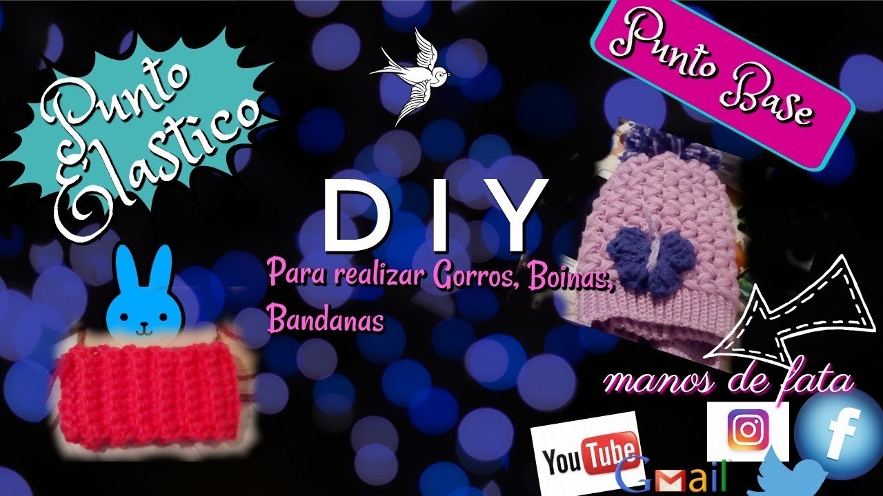 #1 DIY Punto Acordeon.a Costas.Elastico a Crochet