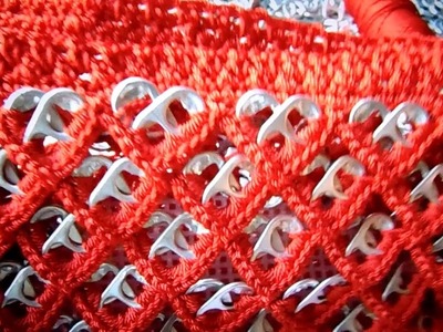 Bolsa a Crochet con anillas formando Corazones