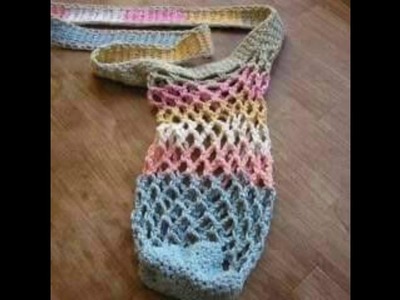 Bolso Funda de botella y termos tejidos a crochet