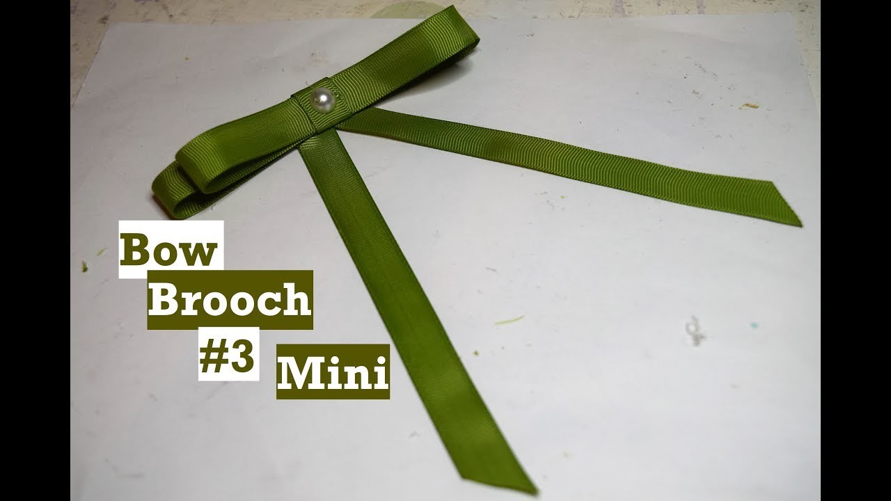 Bow Brooch #3 - Mini - Tutorial - DIY  | AnabelMonGar