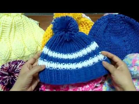 Colección de gorros y bufandas tejidos a Crochet