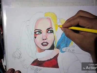 Como dibujar a Harley Quinn. how to draw Harley Quinn