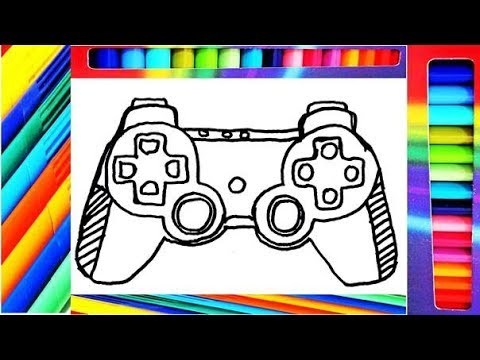 Cómo Dibujar y Colorear un Play Station -  Dibujos Para Niños - How to Draw and Color a Play Station