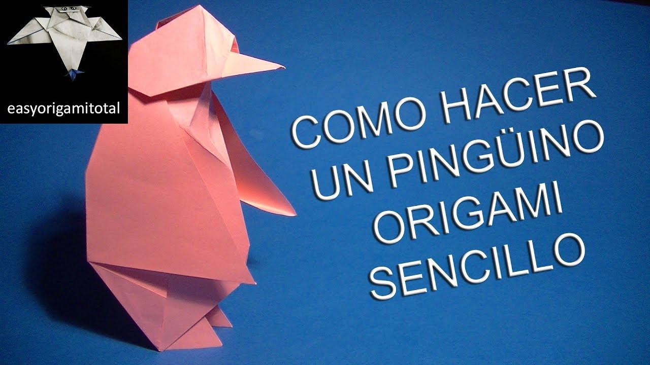 Como hacer un pingüino origami sencillo