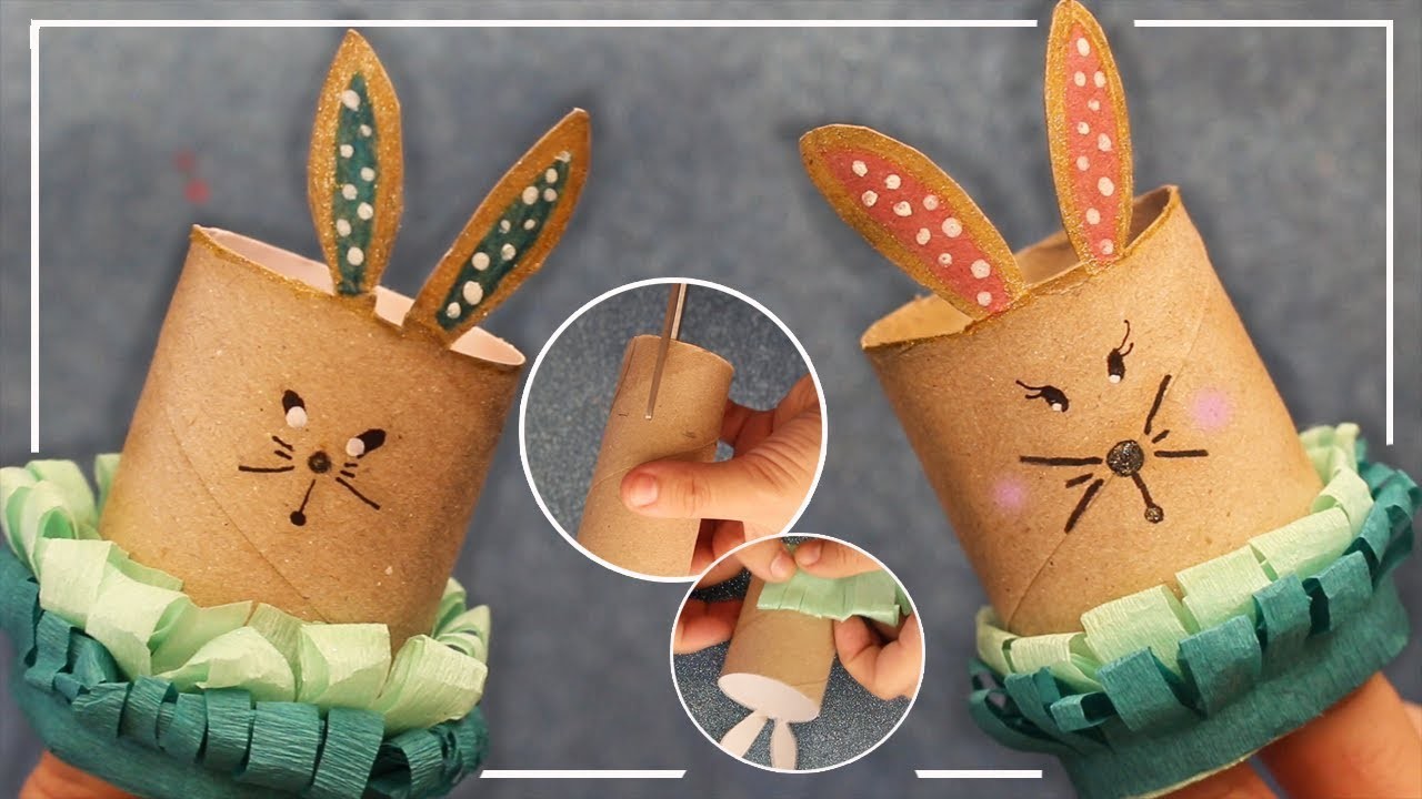 Conejo con rollo de cartón | DIY conejo con de cartón | Conejo De Pascua